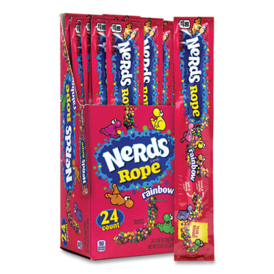 Nestl Nerds Rope Candy, Fruity, 0.92 oz Individually Wrapped, 24/Carton (22002136)