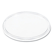 Dart Plastic Lids for Foam Cups, Bowls and Containers, Flat, Not Vented, Fits 6 oz to 32 oz, Clear, 100/Sleeve, 10 Sleeves/Carton (20CLR)