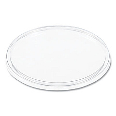 Dart Plastic Lids for Foam Cups, Bowls and Containers, Flat, Not Vented, Fits 6 oz to 32 oz, Clear, 100/Sleeve, 10 Sleeves/Carton (20CLR)
