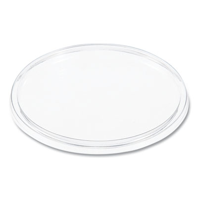 Dart Plastic Lids for Foam Cups, Bowls and Containers, Flat, Not Vented, Fits 6 oz to 32 oz, Clear, 100/Sleeve, 10 Sleeves/Carton (20CLR)