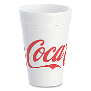 Dart Coca-Cola Foam Cups, 32 oz, White/Red, 25/Bag, 20 Bags/Carton (32TJ32C)