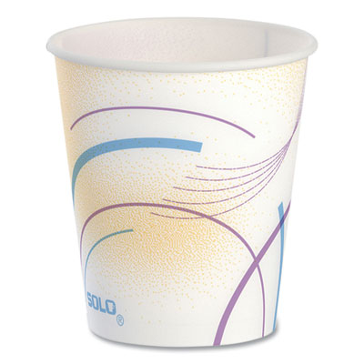 SOLO Paper Water Cups, ProPlanet Seal, 5 oz, Meridian Design, 100/Sleeve, 25 Sleeves/Carton (52MD)
