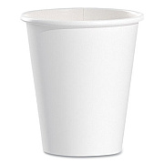 SOLO Single-Sided Poly Paper Hot Cups, 6 oz, White, 50/Pack, 20 Packs/Carton (376W)