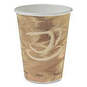 SOLO Mistique Polycoated Hot Paper Cups, 12 oz, Brown, 50/Sleeve, 20 Sleeves/Carton (412MSN)