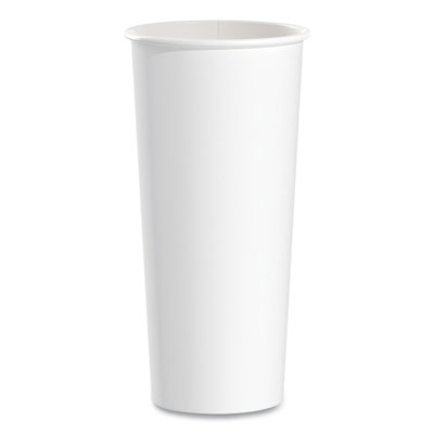 SOLO Single-Sided Poly Paper Hot Cups, 24 Oz, White, 25/bag, 20 Bags/carton (424WN)