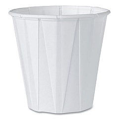 SOLO Paper Portion Cups, ProPlanet Seal, 3.5 oz, White, 100/Bag, 50 Bags/Carton (450)