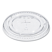SOLO Straw-Slot Cold Cup Lids, Fits 9 oz to 20 oz Cold Cups, Plastic, Clear, 100/Sleeve, 10 Sleeves/Carton (662TSCT)