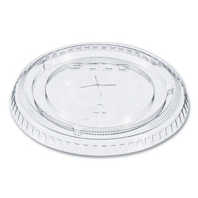 SOLO Straw-Slot Cold Cup Lids, Fits 9 oz to 20 oz Cold Cups, Plastic, Clear, 100/Sleeve, 10 Sleeves/Carton (662TSCT)