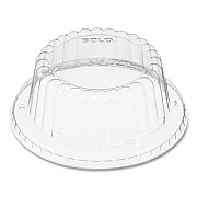 SOLO Flat-Top Dome PET Plastic Lids, For 6 oz to 10 oz Containers, 3.96" Diameter x 1.25" h, Clear, 1,000/Carton (DF8)