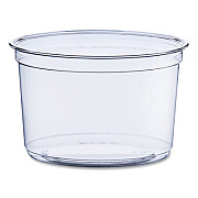 SOLO Bare Eco-Forward RPET Deli Containers, ProPlanet Seal, 16 oz, 4.6" Diameter x 3" h, Clear, Plastic, 500/Carton (DM16R)