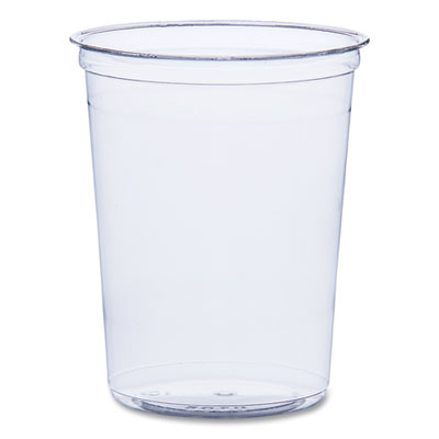 SOLO Bare Eco-Forward RPET Deli Containers, ProPlanet Seal, 32 oz, Clear, Plastic, 50/Pack, 10/Carton (DM32R)
