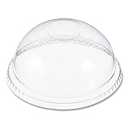 Dart Plastic Dome Lid, No-Hole, Fits 9 oz to 22 oz Hot Cups, Clear, 100/Sleeve, 10 Sleeves/Carton (DNR662)