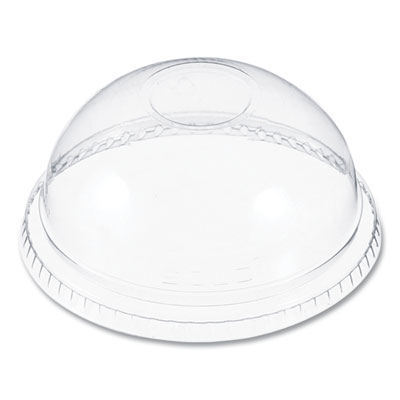 Dart Plastic Dome Lid, No-Hole, Fits 9 oz to 22 oz Hot Cups, Clear, 100/Sleeve, 10 Sleeves/Carton (DNR662)