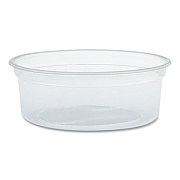 Dart MicroGourmet Food Container, 8 oz, 4.1" Diameter x 1.14" h, Clear, Plastic, 500/Carton (MN80100)