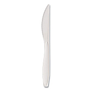 SOLO Reliance Mediumweight Cutlery, Standard Size, Knife, Plastic, White, 1,000/Carton (RSWK)