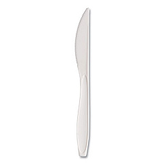 SOLO Reliance Mediumweight Cutlery, Standard Size, Knife, Plastic, White, 1,000/Carton (RSWK)