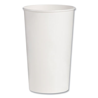 SOLO Double Sided Poly (DSP) Paper Cold Cups, 44 oz, White, 500/Carton (TPH445P2050)