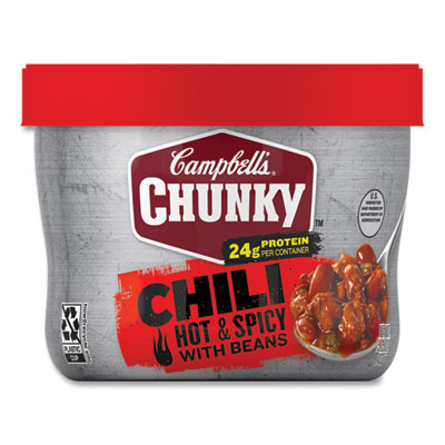 Campbell's Chunky Firehouse Hot and Spicy Chili with Beans, 15.25 oz, 8/Carton (35100013)