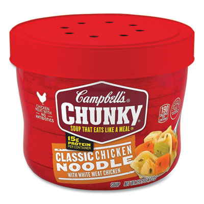 Campbell's Chunky Classic Chicken Noodle Bowl,15.25 oz Bowl, 8/Carton (35100003)