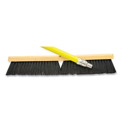 Boardwalk Tampico Push Broom Kit, 36" x 60" Metal Handle, Black/Yellow (20236KIT)