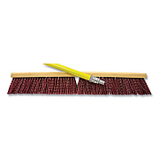 Boardwalk Poly Push Broom Kit, 24" x 60" Metal Handle, Maroon/Yellow (20324KIT)