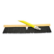Boardwalk Tampico Push Broom Kit, 24" x 64" Metal Handle, Black/Yellow (20224KIT)