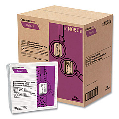 Cascades PRO Select Dinner Napkins, 1-Ply, 16 x 15, White, 250/Pack, 12/Carton (N050)