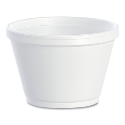 Dart Foam Containers, 6 oz, White, 50/Bag, 20 Bags/Carton (6SJ12)