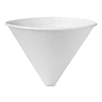 SOLO Bare Eco-Forward Treated Paper Funnel Cups, ProPlanet Seal, 6 oz, White, 250/Bag, 10/Carton (6SRX)