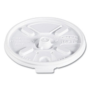 Dart Lift n' Lock Plastic Hot Cup Lids, Fits 10 oz Hot Cups, White, 1,000/Carton (10FTL)