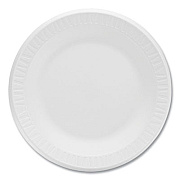 Dart Concorde Foam Plate, 10.25" dia, White, 125/Pack, 4 Packs/Carton (10PWCR)