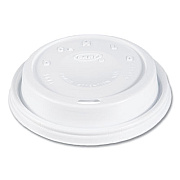 SOLO Cappuccino Dome Sipper Lids, Fits 12 oz to 24 oz Hot Cups, Plastic, White, 1,000/Carton (16EL)