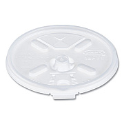 Dart Lift n' Lock Plastic Hot Cup Lids With Straw Slot, Fits 12 oz to 24 oz Hot Cups, Plastic, Translucent, 100/Pack, 10 Packs/CT (16FTLS)