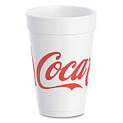 Dart Coca-Cola Foam Cups, 16 oz, White/Red, 25/Bag, 40 Bags/Carton (16J16C)