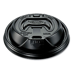 Dart Optima Reclosable Lid, Fits 12 oz to 24 oz Hot Cups, Plastic, Black, 100/Pack, 10 Packs/Carton (16RCLBLK)
