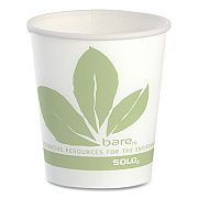 SOLO Bare Eco-Forward Treated Paper Cold Cups, ProPlanet Seal, 3 oz, Bare Design, 100/Sleeve, 50 Sleeves/Carton (44BB)