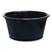 Dart Conex Complements Portion/Medicine Cups, 2 oz, Plastic, Black, 125/Bag, 20 Bags/Carton (200PCBLK)