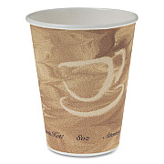 SOLO Mistique Polycoated Hot Paper Cups, 8 oz, Brown, 50/Sleeve, 20 Sleeves/Carton (378MS)