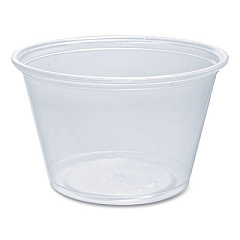 Dart Conex Complements Portion/Medicine Cups, 4 oz, Plastic, Clear, 125/Bag, 20 Bags/Carton (400PC)