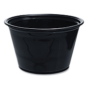 Dart Conex Complements Portion/Medicine Cups, 4 oz, Plastic, Black, 125/Bag, 20 Bags/Carton (400PCBLK)