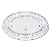 SOLO PETE Plastic Flat Cold Cup Lids, Fits 12 oz to 24 oz Cold Cups, Clear, 1,000/Carton (626TP)