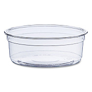 SOLO Bare Eco-Forward RPET Deli Containers, ProPlanet Seal, 8 oz, 4.6" Diameter x 1.8" h, Clear, Plastic, 500/Carton (DM8R)