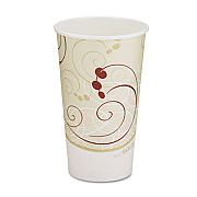 Dart Paper Hot Cups in Symphony Design, 16 oz, Beige, 1,000/Carton (316SMSYM)