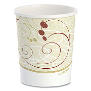SOLO Flexstyle Double Poly Paper Containers, 32 oz, Symphony Design, Paper, 25/Pack, 20 Packs/Carton (H4325SYM)