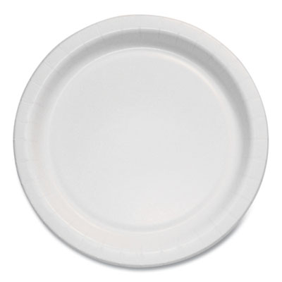 SOLO Bare Eco-Forward Clay-Coated Paper Plate, ProPlanet Seal, Mediumweight, 6" dia, White/Brown/Green, 1,000/Carton (MP6B)