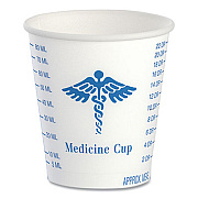 SOLO Paper Medical and Dental Graduated Cups, ProPlanet Seal, 3 oz, Paper, White/Blue, 100/Bag, 50 Bags/Carton (R3)