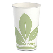 SOLO Bare Eco-Forward Paper Cold Cups, ProPlanet Seal, 16 oz, Green/White, 100/Sleeve, 10 Sleeves/Carton (RW16BBD110CT)