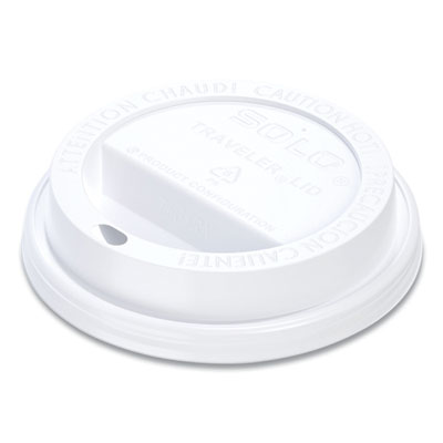 SOLO Traveler Cappuccino Style Dome Lid, Fits 10 oz Hot Cups, Plastic, White, 100/Pack, 10 Packs/Carton (TL31R2)