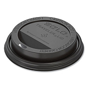 SOLO Traveler Cappuccino Style Dome Lid, Fits 10 oz to 24 oz Hot Cups, Plastic, Black, 100/Sleeve, 10 Sleeves/Carton (TLB316)