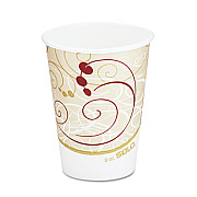 Dart Paper Hot Cups in Symphony Design, 8 oz, Beige, 1,000/Carton (378SMJ8000)